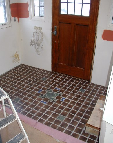 Finished mud room floor