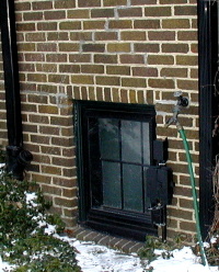 Basement Window 'F' shown with storm