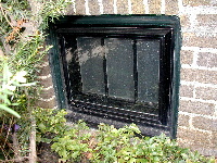 Basement Window 'G' shown with storm