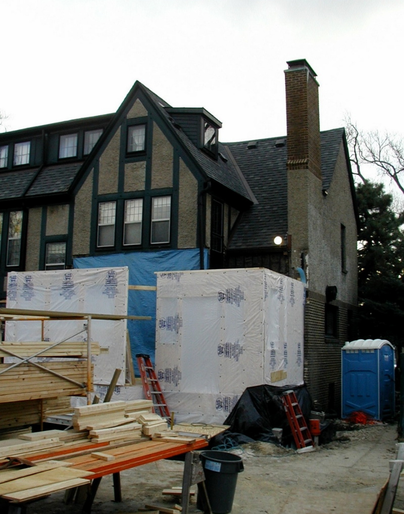 One small wall yet to go into place. Kitchen door opening barely visible. No stairs or landing yet.